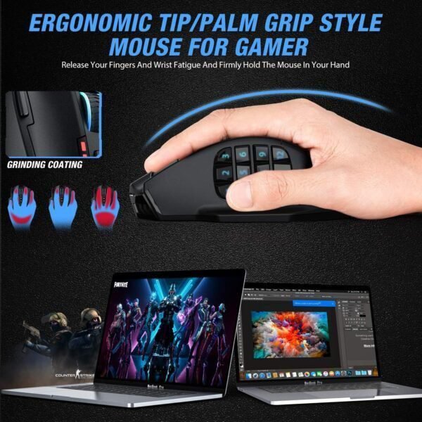 UtechSmart Venus Pro RGB Wireless MMO Gaming Mouse, 16,... - Image 5
