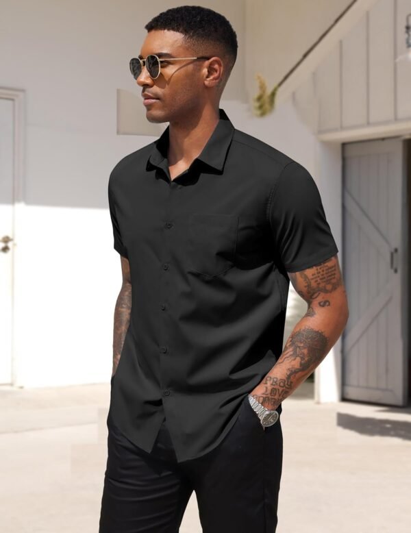 COOFANDY Men's Dress Shirts Short Sleeve Business Casua... - Image 4
