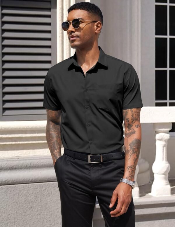 COOFANDY Men's Dress Shirts Short Sleeve Business Casua... - Image 5