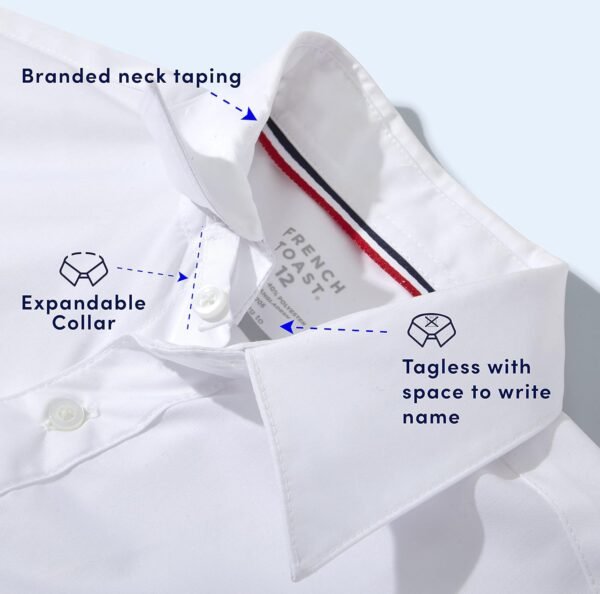 French Toast Boys' Short Sleeve Classic Poplin Dress Sh... - Image 5
