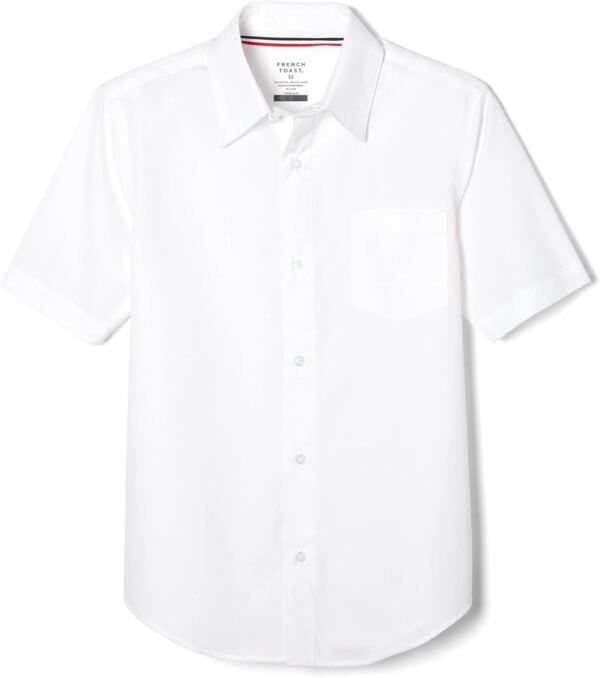 French Toast Boys' Short Sleeve Classic Poplin Dress Sh... - Image 2