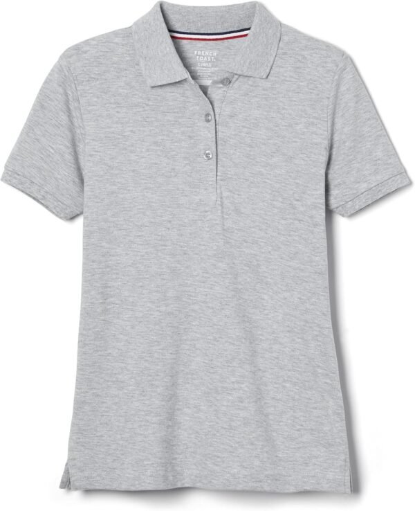 French Toast Women's Short Sleeve Stretch Pique Polo Sh... - Image 2