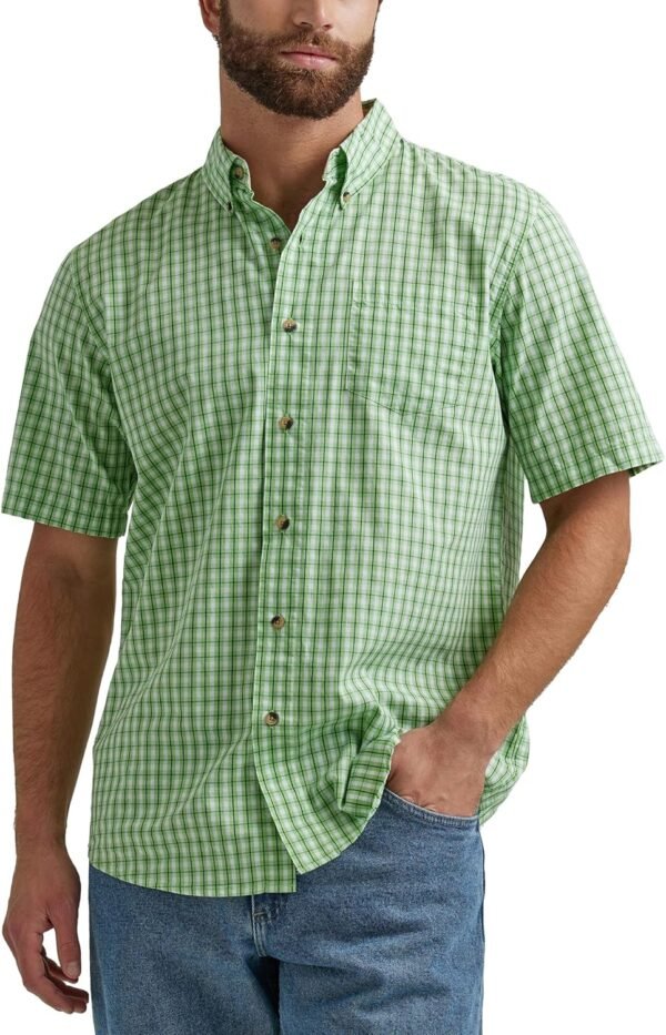 Wrangler Authentics Men's Short Sleeve Classic Plaid Sh... - Image 2