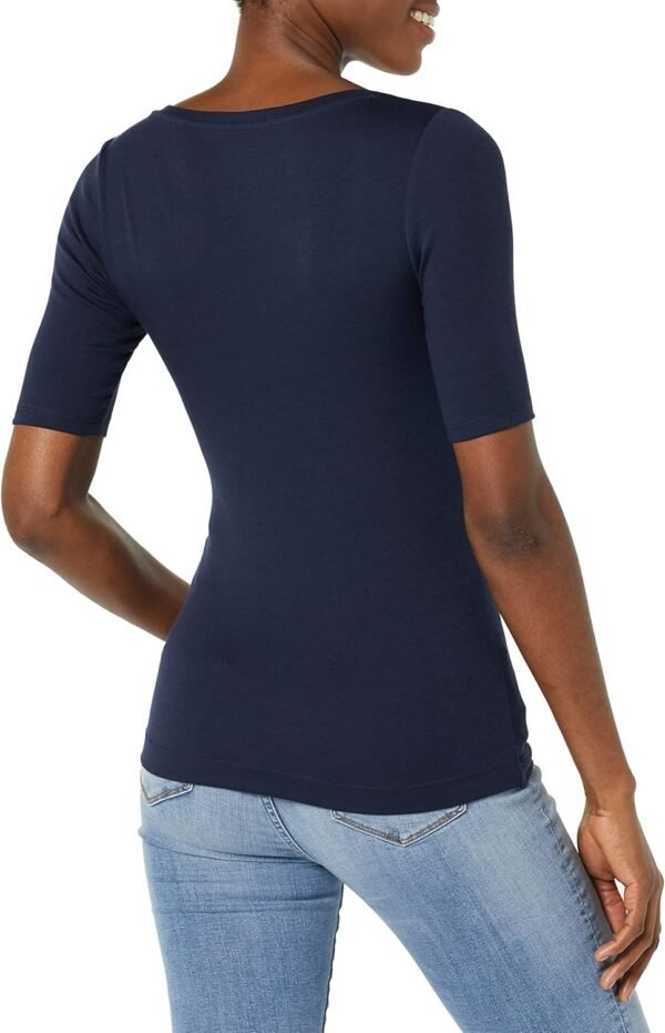 Amazon Essentials Women's Slim-Fit Half Sleeve Square N... - Image 3