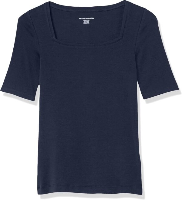 Amazon Essentials Women's Slim-Fit Half Sleeve Square N... - Image 4