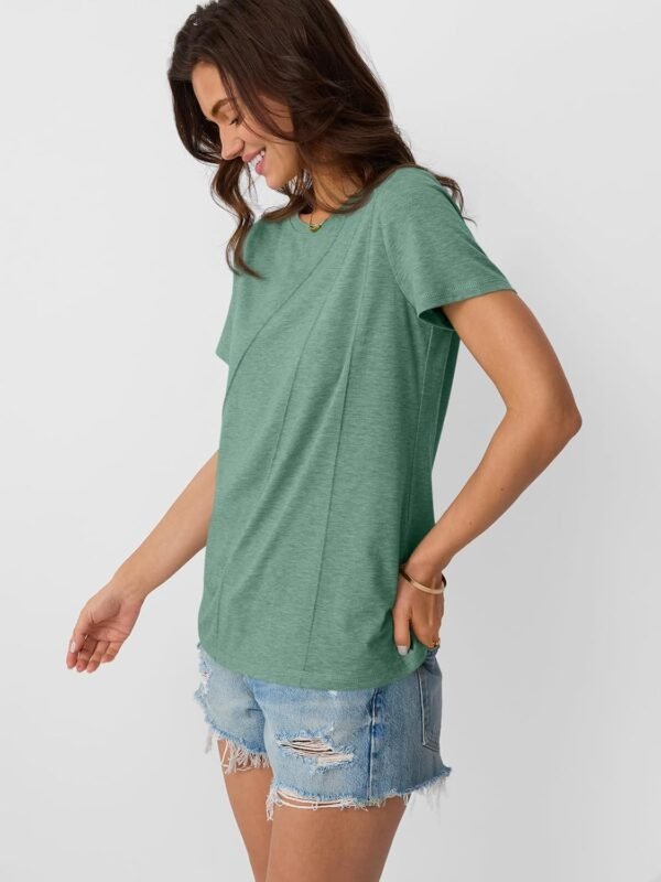 AUTOMET Womens Summer Tops Workout Shirts Beach Vacatio... - Image 4