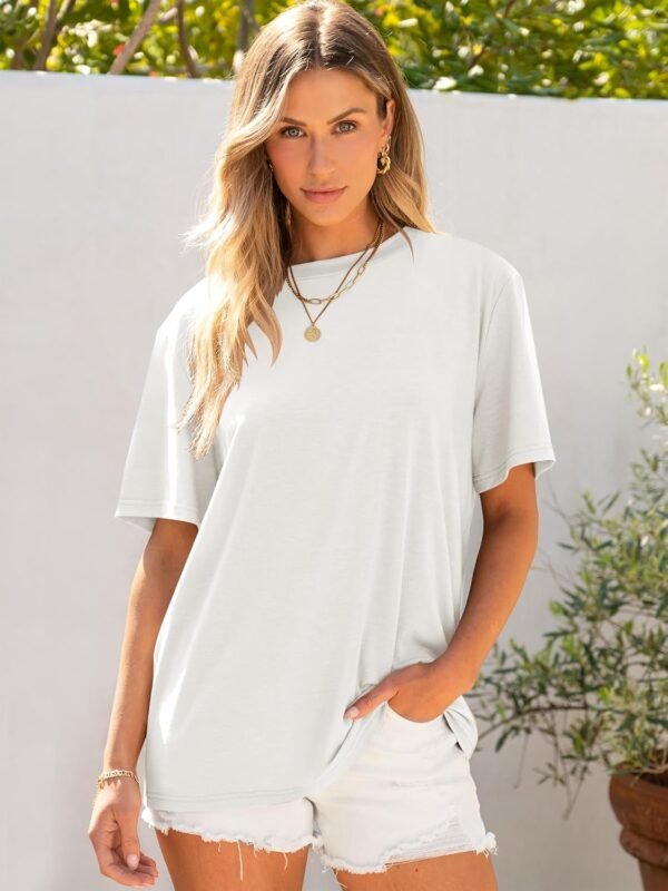 ANRABESS Womens Oversized T Shirts Short Sleeve Crewnec... - Image 3