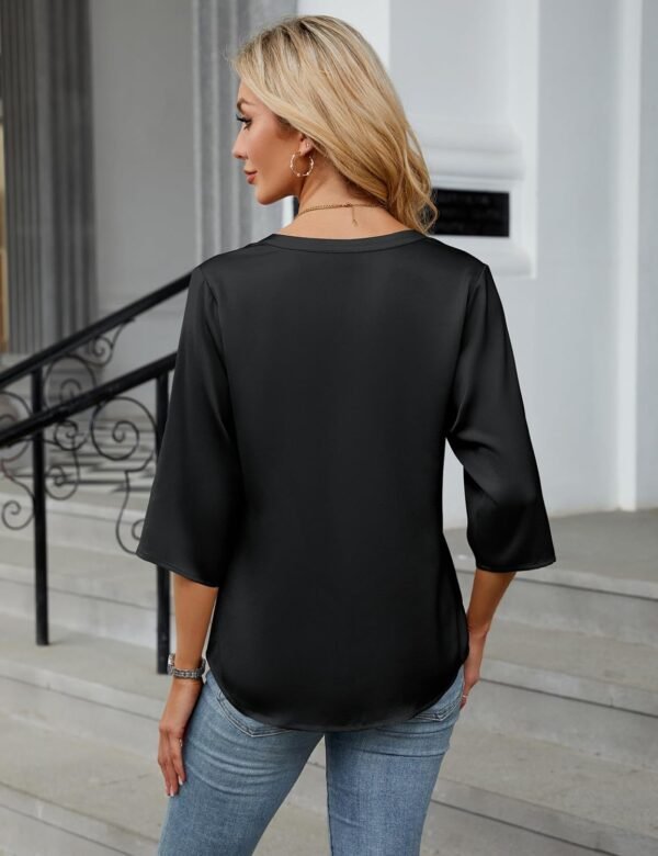 Blooming Jelly Womens Button Down Shirts 3/4 Sleeve Dre... - Image 4