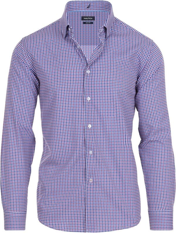 NAUTICA Slim Fit Mens Dress Shirts Long Sleeve Button D... - Image 2