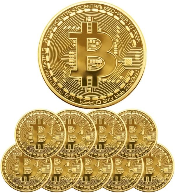 10 Pcs Bitcoin Cash, 24K Gold Plated, 3mm BTC Cryptocu... - Image 2
