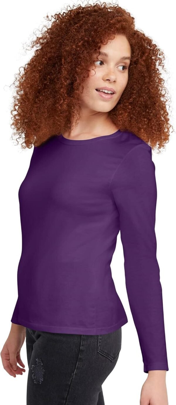 Hanes Ladies's Lengthy Sleeve Cotton T-Shirt, Light-weight C... - Image 4
