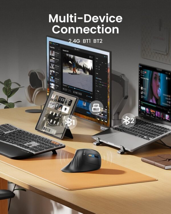 ProtoArc Ergonomic Vertical Mouse, EM11 NL Rechargeable... - Image 4