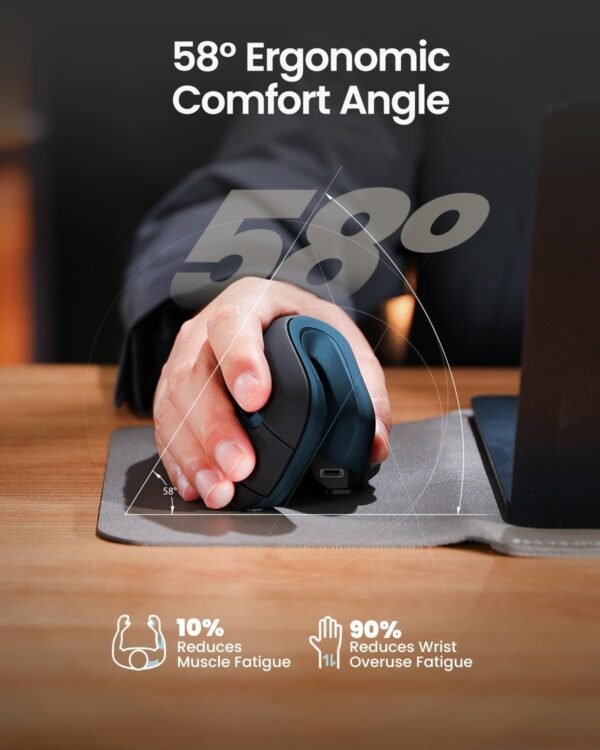ProtoArc Ergonomic Vertical Mouse, EM11 NL Rechargeable... - Image 8