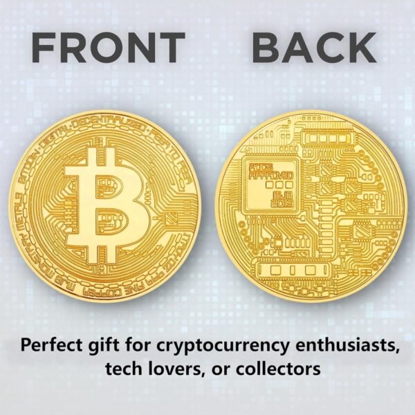 4 Pcs/Set Bitcoin Commemorative Collector Coin, Gold Pl... - Image 3