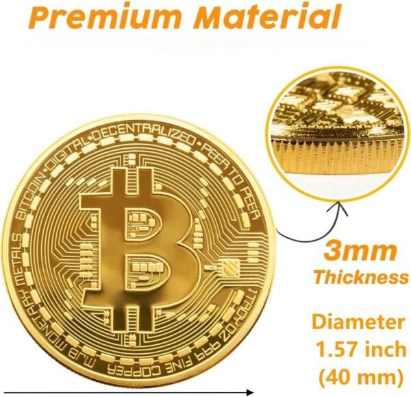 4 Pcs/Set Bitcoin Commemorative Collector Coin, Gold Pl... - Image 4