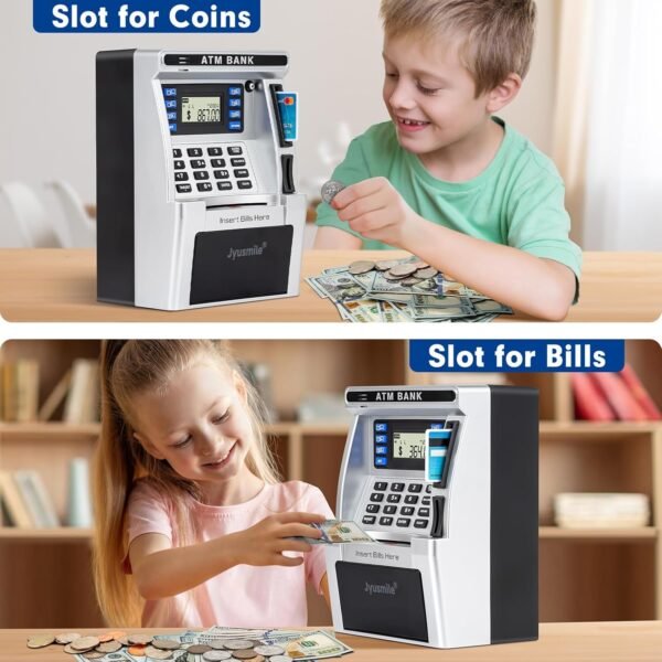 ATM Piggy Financial institution for Children, ATM Machine for Actual Cash wit... - Image 4