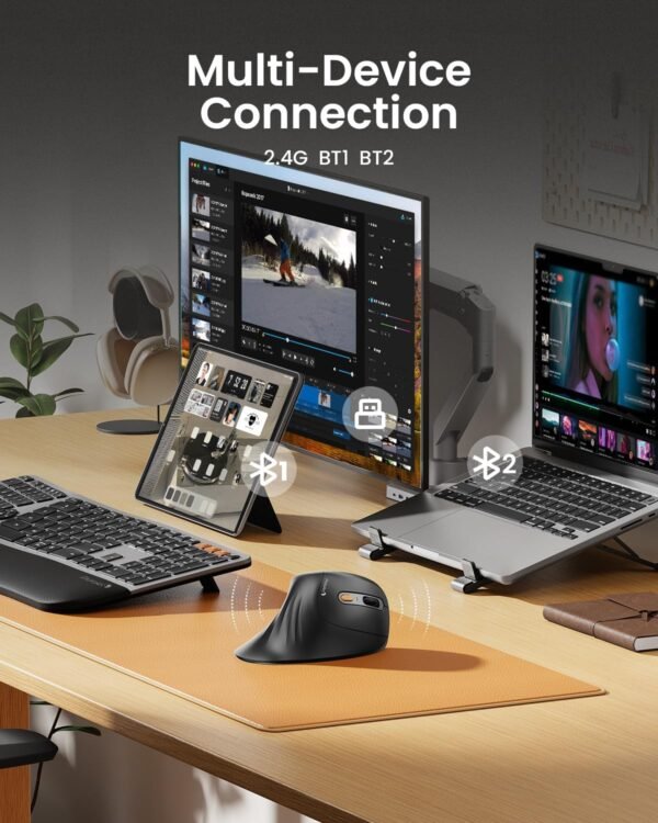 ProtoArc Ergonomic Vertical Mouse, EM11 NL Rechargeable... - Image 4