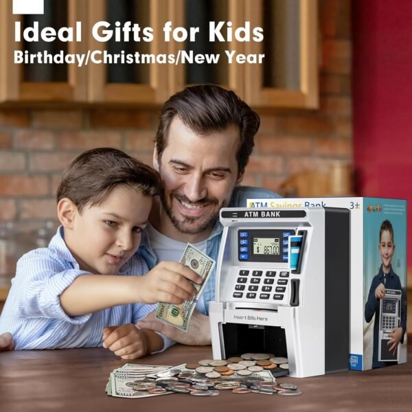 ATM Piggy Financial institution for Children, ATM Machine for Actual Cash wit... - Image 7