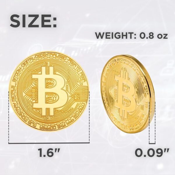 Bitcoin Coin - Commemorative BTC Cash Plus Clear Prote... - Image 5