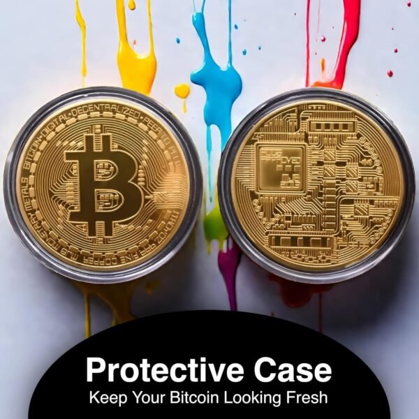 Bitcoin Coin - Commemorative BTC Cash Plus Clear Prote... - Image 6