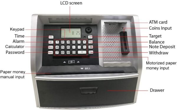 Toy Speaking ATM Financial institution ATM Machine Financial savings Piggy Financial institution for... - Image 4