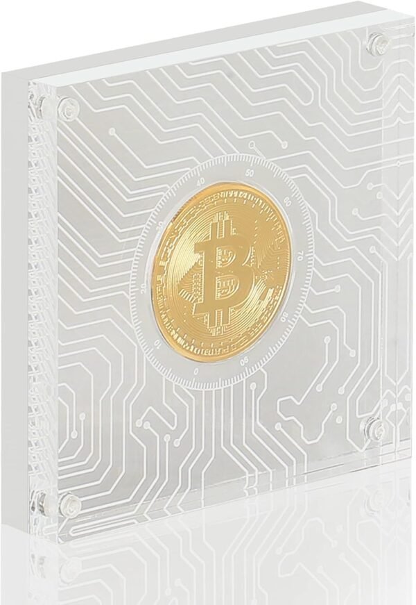 Crypto Coin Set with Show Case Bitcoin Showcase, Phy... - Image 3