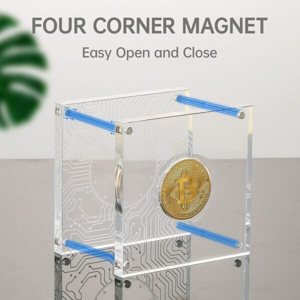 Crypto Coin Set with Show Case Bitcoin Showcase, Phy... - Image 5