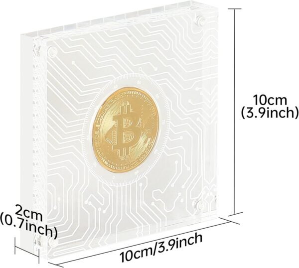 Crypto Coin Set with Show Case Bitcoin Showcase, Phy... - Image 6