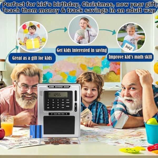 Fishboy Speaking ATM Piggy Financial institution for Youngsters with Twin Debit... - Image 7
