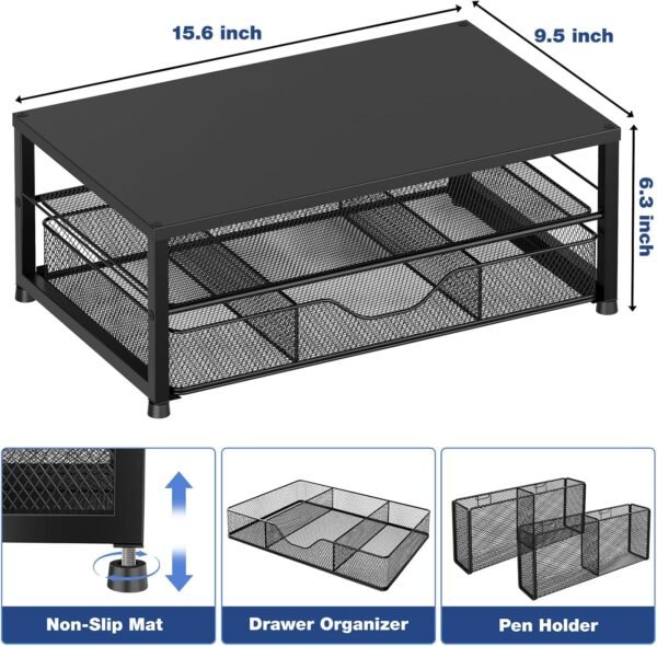 Desk Organizer and Equipment, 2-Tier Pc Monitor... - Image 4