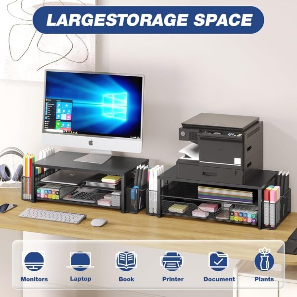 Desk Organizer and Equipment, 2-Tier Pc Monitor... - Image 5