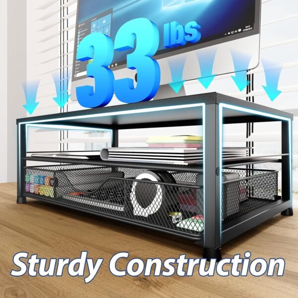 Desk Organizer and Equipment, 2-Tier Pc Monitor... - Image 6