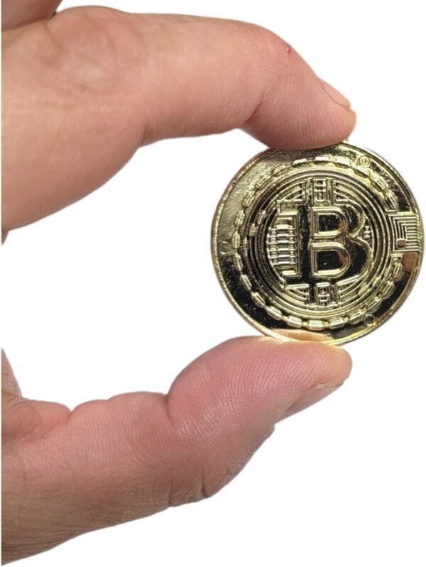 Bitcoin Gold-Tone Cash Social gathering Favor Pack (72 Pcs) Plast... - Image 3