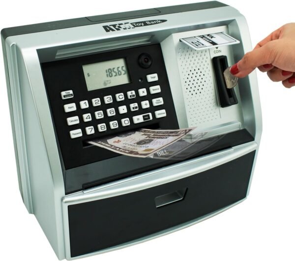 ATM Piggy Financial institution for Youngsters, Digital Cash Financial institution with Coi... - Image 8
