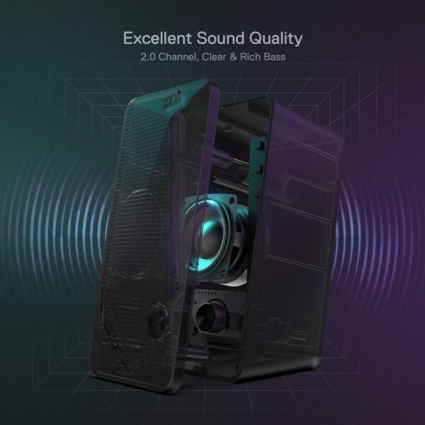 Redragon GS510 RGB Desktop Audio system, 2.0 Channel PC Com... - Image 5