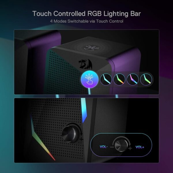 Redragon GS510 RGB Desktop Audio system, 2.0 Channel PC Com... - Image 7
