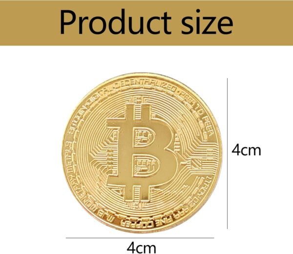 9 Pcs Bit Coin,Commemorative Coin,Bodily Bitcoin with... - Image 3