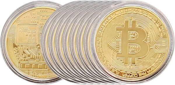 9 Pcs Bit Coin,Commemorative Coin,Bodily Bitcoin with... - Image 5