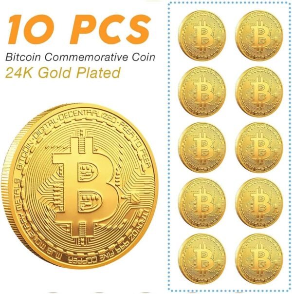 10 Pcs Bitcoin Cash, 24K Gold Plated, 3mm BTC Cryptocu... - Image 3