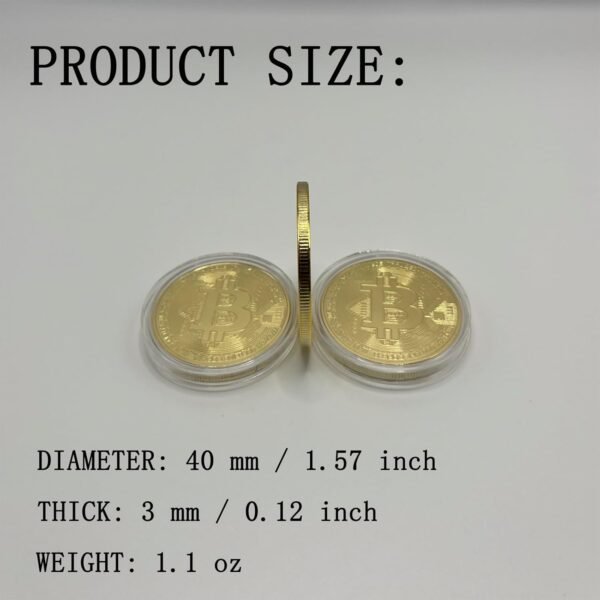 6PCS Gold Plated Bitcoin Cash - 40mm Diameter, 3mm Thi... - Image 4