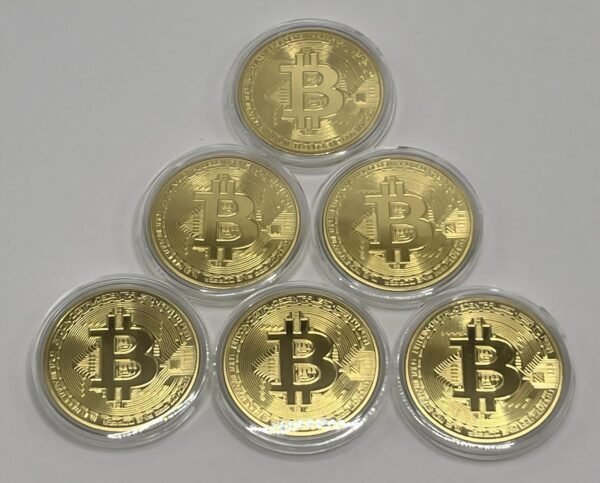 6PCS Gold Plated Bitcoin Cash - 40mm Diameter, 3mm Thi... - Image 5