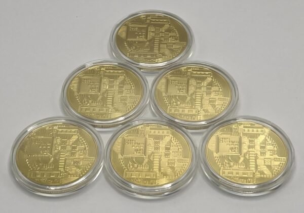 6PCS Gold Plated Bitcoin Cash - 40mm Diameter, 3mm Thi... - Image 6