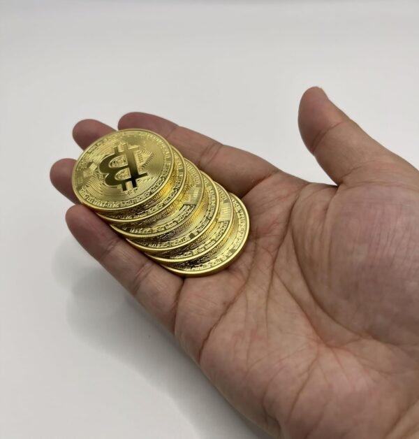 6PCS Gold Plated Bitcoin Cash - 40mm Diameter, 3mm Thi... - Image 8