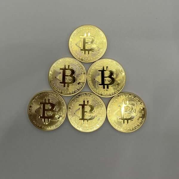 6PCS Gold Plated Bitcoin Cash - 40mm Diameter, 3mm Thi... - Image 9