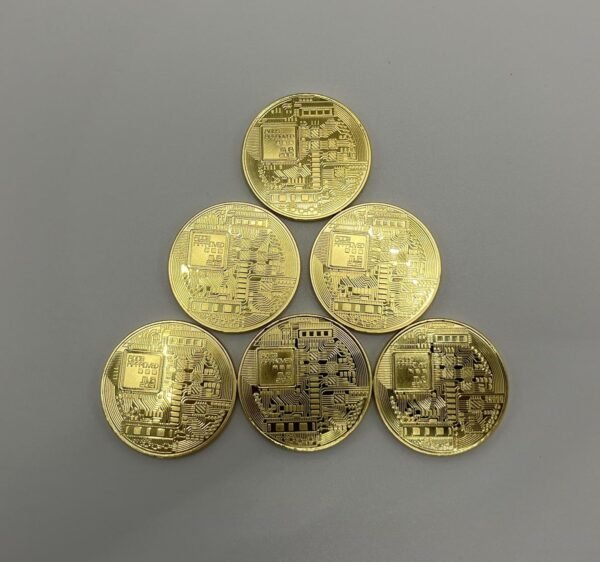6PCS Gold Plated Bitcoin Cash - 40mm Diameter, 3mm Thi... - Image 10