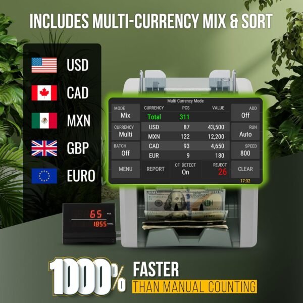 KOLIBRI Signature Financial institution-Grade Cash Counter Machine Mixe... - Image 8