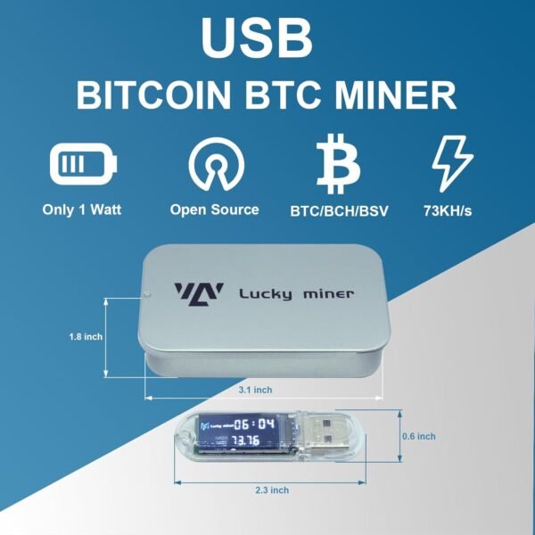 USB Bitcoin Miner Stick LV03 BTC Lottery Crypto Mini So... - Image 5