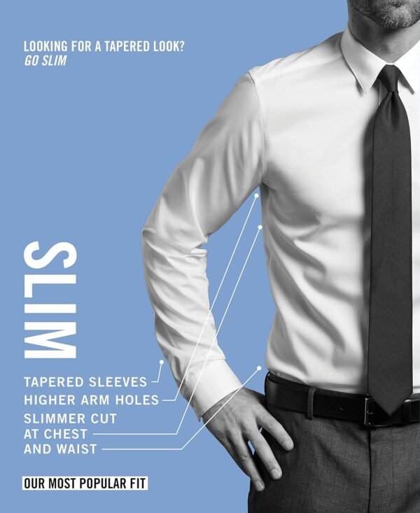Kenneth Cole Unlisted Males's Slim Match Strong Gown Shirt ... - Image 5