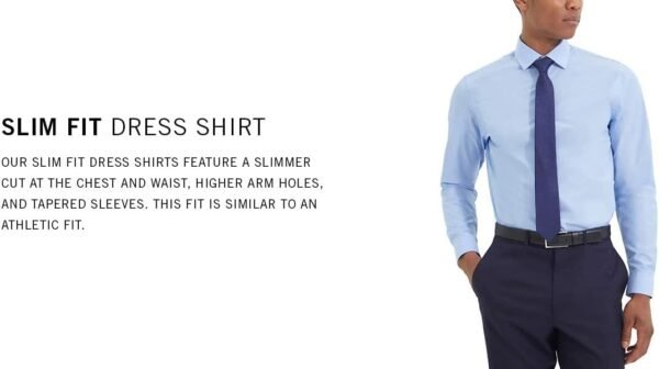 Kenneth Cole Unlisted Males's Slim Match Strong Gown Shirt ... - Image 6