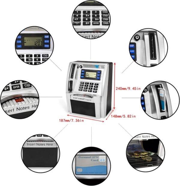 2025Upgraded ATM Financial institution, Children Speaking Piggy Financial institution, ATM Ban... - Image 9